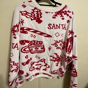 Skull House Red and White Christmas Sweater